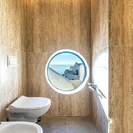 شقة Santorini Luxury 1 - Private Terrace With Sea View, Parking And